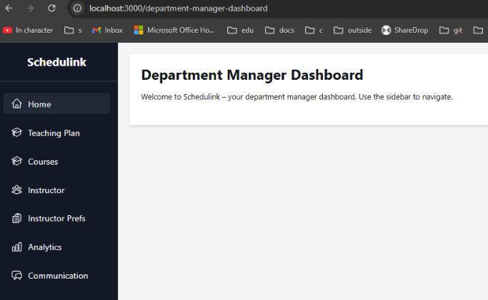 ICS Scheduler Admin Dashboard